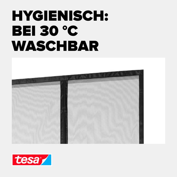 Actual product image tesa Insect screen magnetic curtain for balcony and patio doors, self-closing, mounting without drilling (100 x 220 cm)