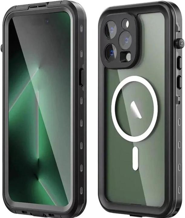 Immagine prodotto Redpepper Apple iPhone 15 Pro - IP68 Dot+ Series Wasserdichtes Outdoor Case mit Magsafe, schwarz (Apple iPhone 15 Pro)