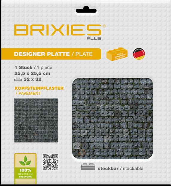 Produktbild Brixies Bauplatte 32x32 Kopfsteinpflaster