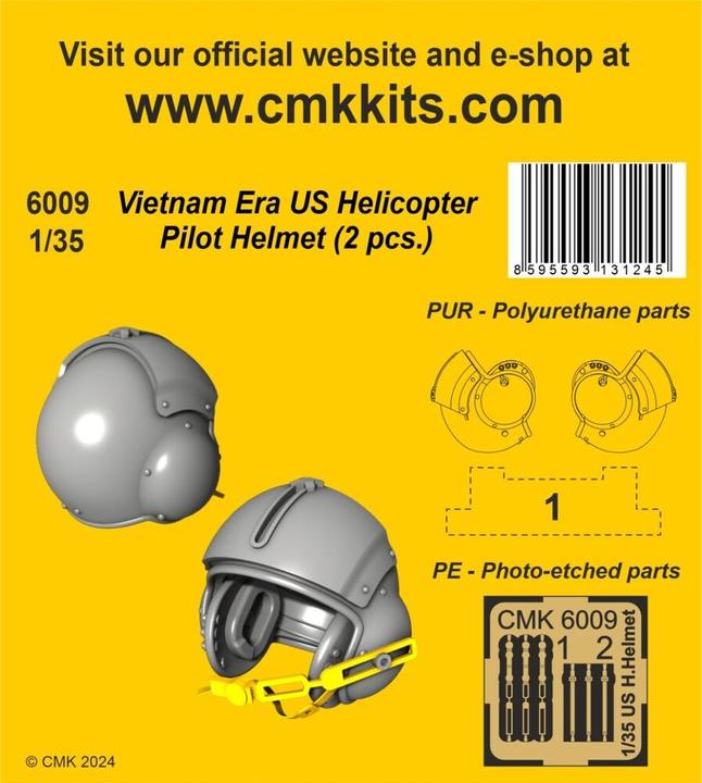 Produktbild CMK Vietnam Era US Helicopter Pilot Helmet (2 pcs.) 1/35