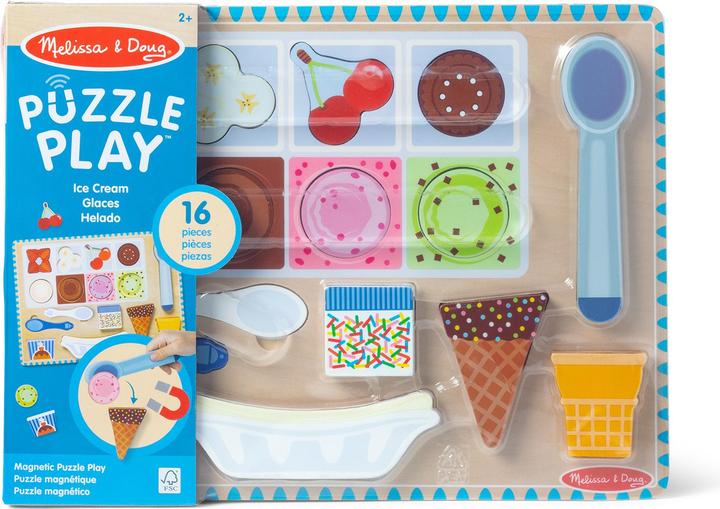 Melissa & Doug Ice Cream Wooden Magnetic Puzzle (31006) (16 pieces)