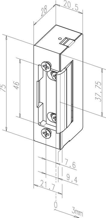 Immagine prodotto effeff Incontro elettrico 27 E FaFix (Porta a vetro, Interno)