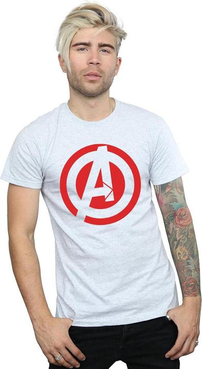 Immagine prodotto Marvel Maglietta Tinta Unita Logo Uomo (S)