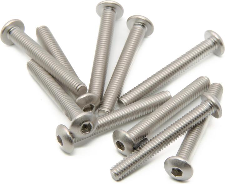 Produktbild Purecrea 10 Stück M4x30mm Linsenflachkopfschrauben Set rostfrei