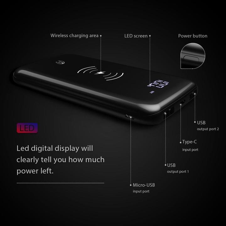 Image du produit Atra DP18 Wireless Powerbank (10000 mAh, 37 Wh)