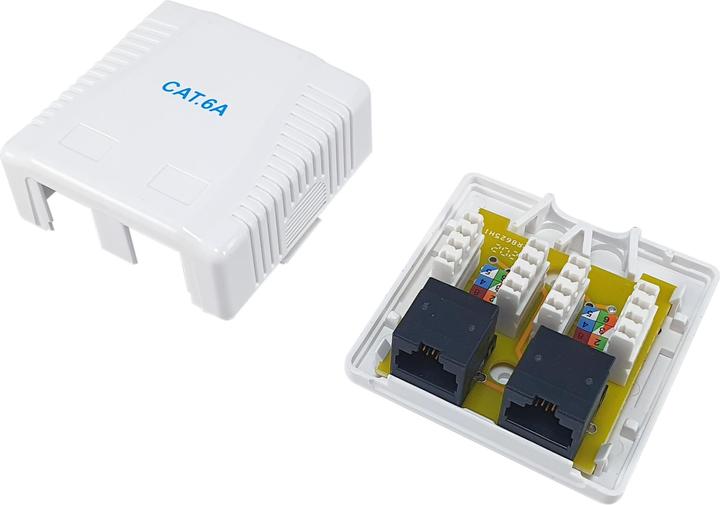 Produktbild equip Aufputzdose Cat6A 2-Port 2x RJ45 UTP