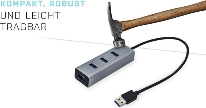 Actual product image i-tec U3HUBMETAL403 (USB-A, 4 Ports)