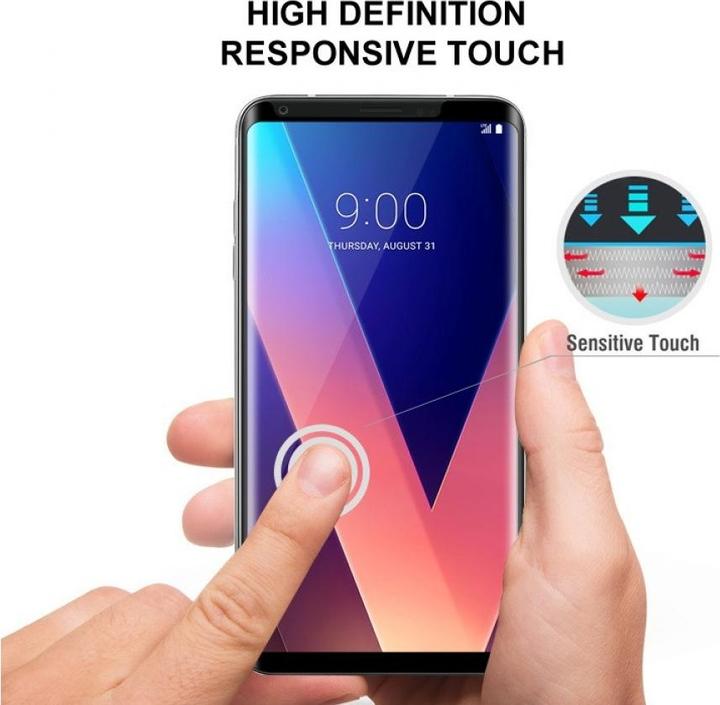 Image du produit Screenguard LG V30 Full Screen Protection en verre blindé 2.5D 9H (1 pièce(s), LG V30)