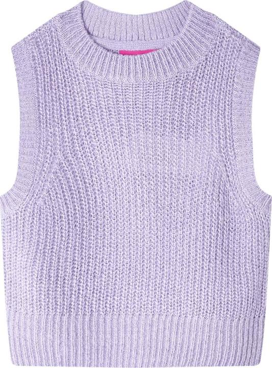 Actual product image VidaXL Children's jumper waistcoat knitted light purple 140,Material: 67 (140)