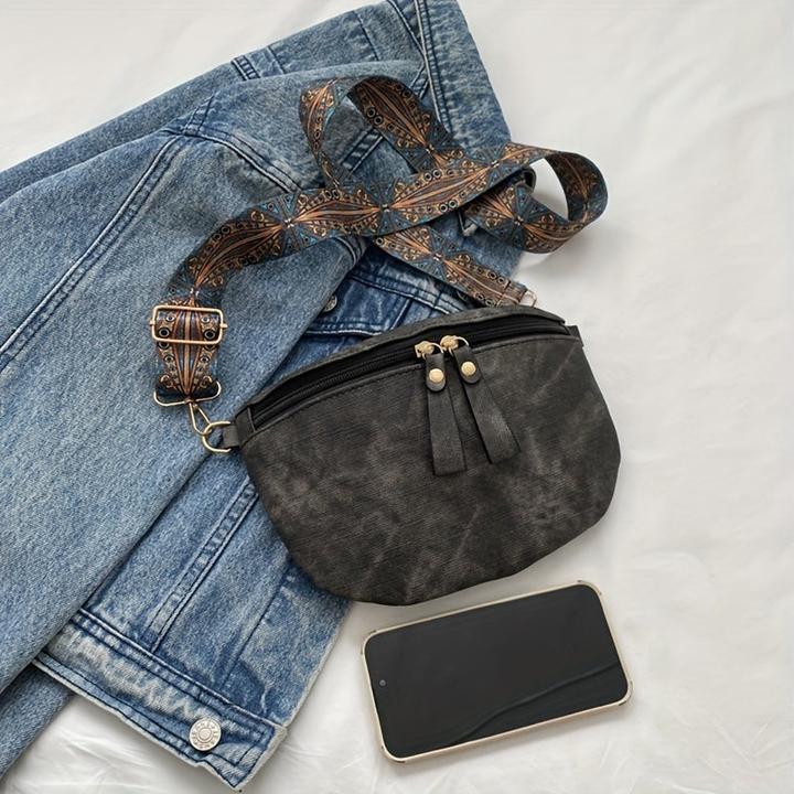 Produktbild Only-Bags.Store Vielseitig Trendy Casual Lightweight Fanny Pack, Elegant Einfachheit Solid Farbe Pendler Stil