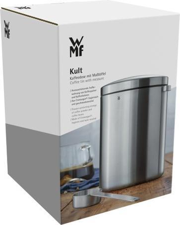 Produktbild WMF Teedose Kaffeedose für 500g Edelstahldose mit Masslöffel Kult Edelstahl matt (0.50 l)