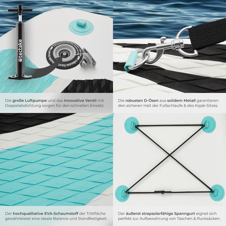 Immagine prodotto tectake Set tavola stand-up paddle Zenon,2 in1 gonfiabile, completo