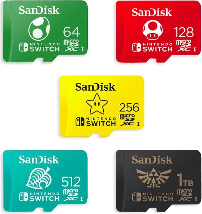 Actual product image SanDisk Nintendo Switch Card (128 GB, microSDXC, U3, UHS-I)
