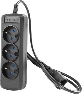 Armac LISTWA ZASILAJĄCA ARCOLOR3 0.6M UPS 3X 230V PL IEC CZARNA