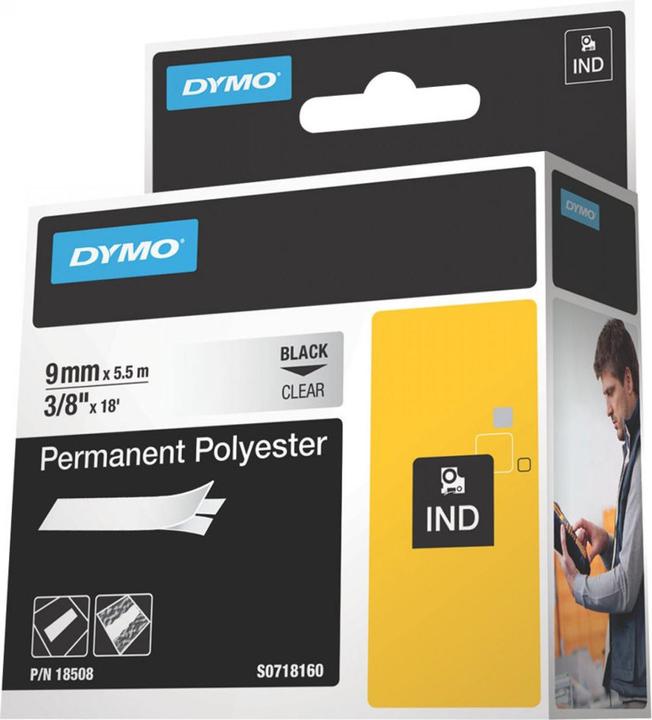 Actual product image Dymo Writing tape polyester 9mm (0.90 cm, Transparent)