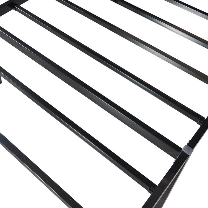 Immagine prodotto En.Casa Letto in metallo Vårdö con materasso 90x200 cm nero (90 x 200 cm)