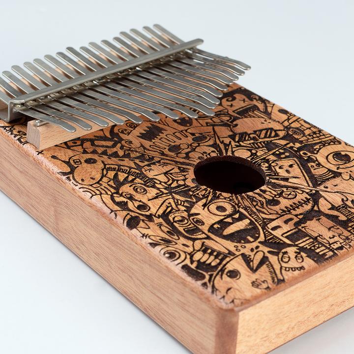 Actual product image Sela Art Series Kalimba 17 Little Monster Laser