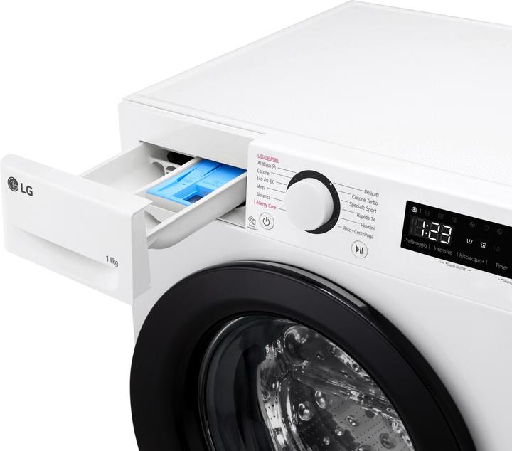 Produktbild LG F4R3011NSWB Waschmaschine 11kg AI DD, Klasse A-10%, 1400 U/min, Dampfwäsche (11 kg, Links)