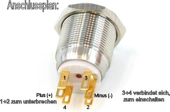 Produktbild Phobya Vandalismus Klingeltaster 19mm