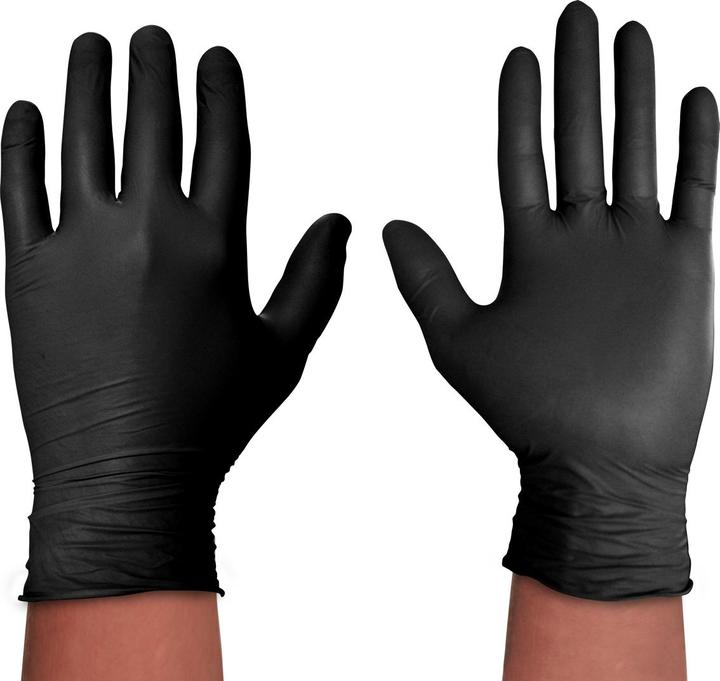 Produktbild Spontex Einmalhandschuhe Extra Black 100 aus Vinyl Gr. L