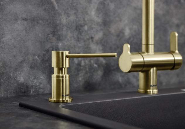 Image du produit Blanco LATO Distributeur de produit à vaisselle satin platinum | Compatible avec tous les robinets de