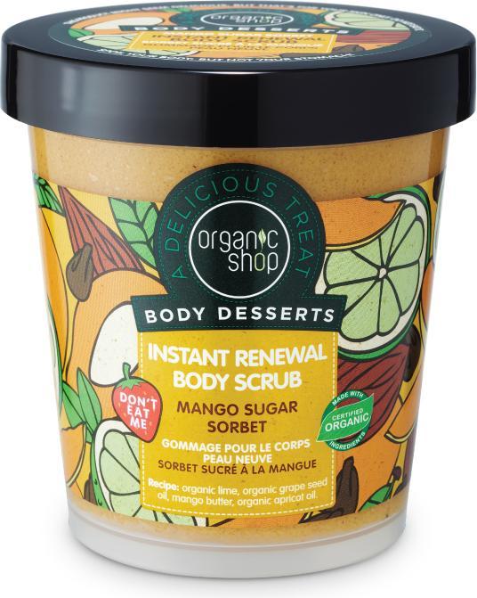 Organic Shop Body Desserts Mango Sugar Sorbet Body Scrub Sugar Body Scrub With Mango 450Ml - 450ML (450 ml)