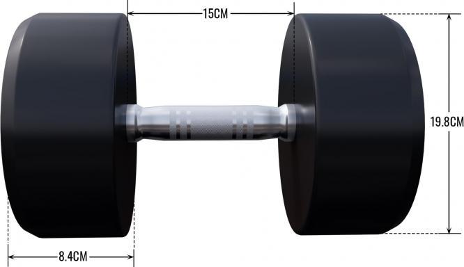 Immagine prodotto Gorilla Sports Manubri rotondi (1 x 27,5 kg)