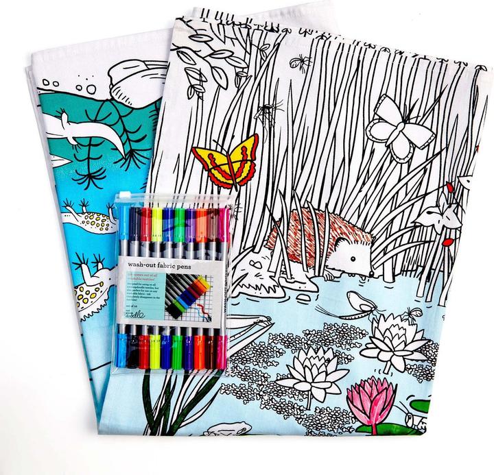 Image du produit Eat Sleep Doodle Nappe de table enfant - La vie de l'étang (130 x 85 cm)