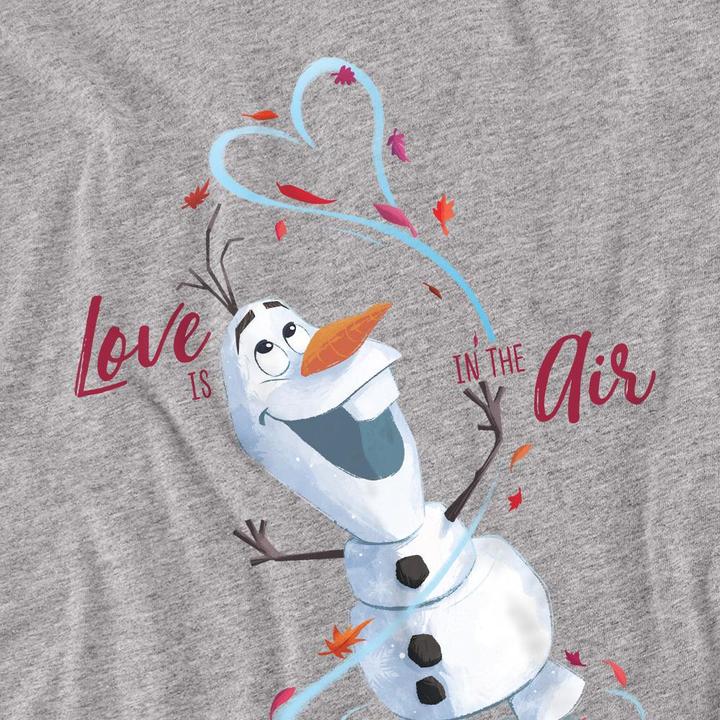 Actual product image Disney Frozen Unisex Adult Love Is In The Air Valentine's Day T-Shirt (M)