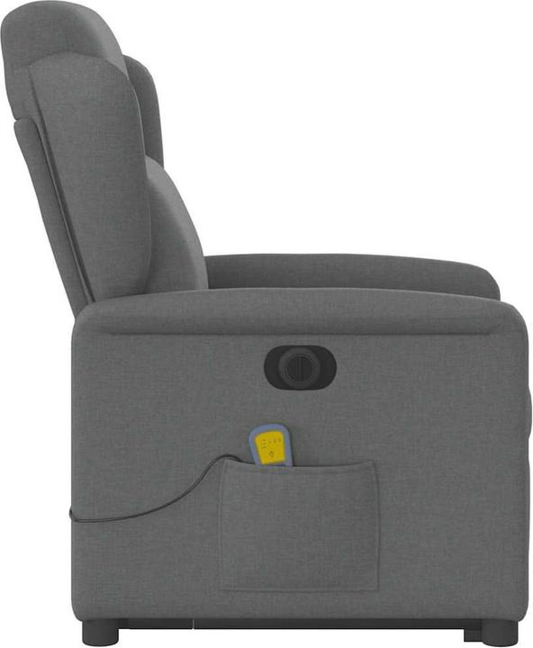 Produktbild VidaXL Elektrischer Massagesessel mit Aufstehhilfe Dunkelgrau Stoff