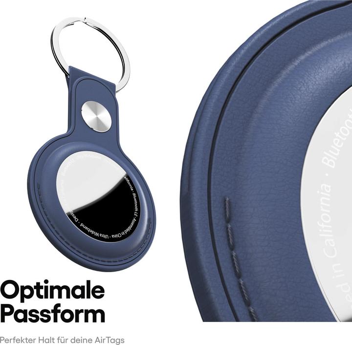 Actual product image Keybudz AirTag Keyring Cobalt Blue