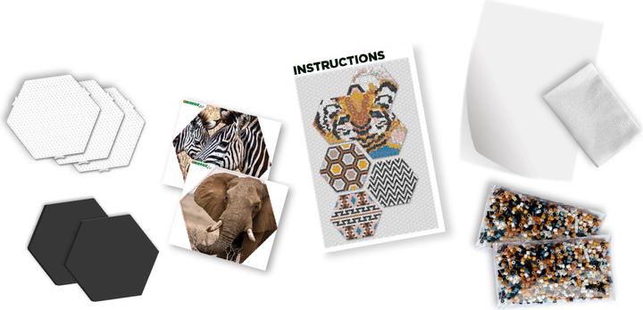 Actual product image Ses Beedz Art - Hex Tiles Safari