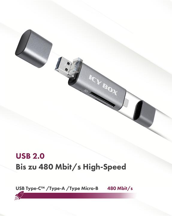 Actual product image Icy Box Ib-Cr200-C (USB, USB 2.0 Micro-B)