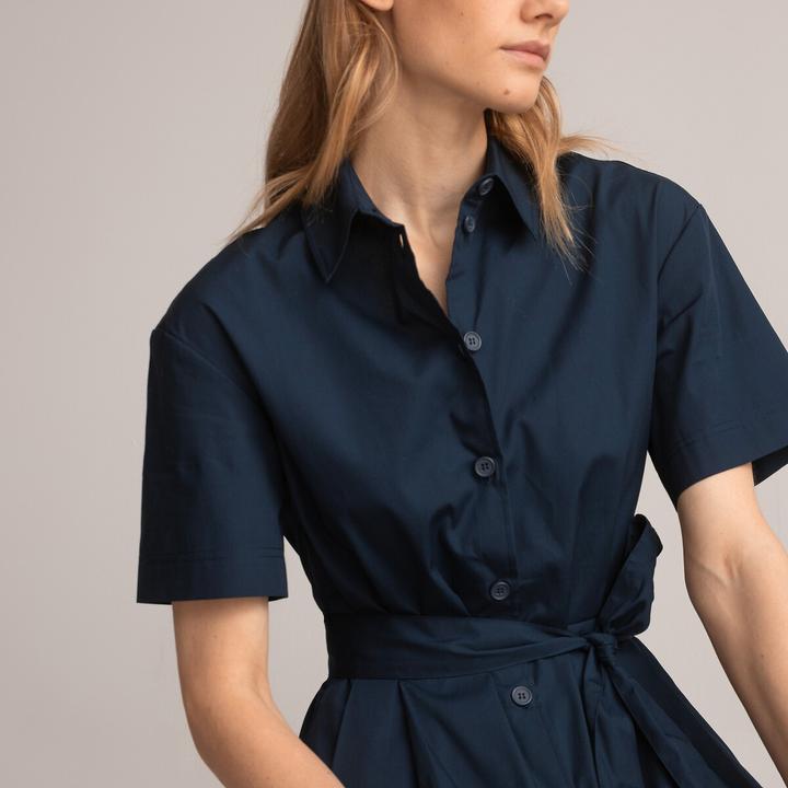 Image du produit La Redoute Collections Robe chemisier avec ceinture à nouer (40)