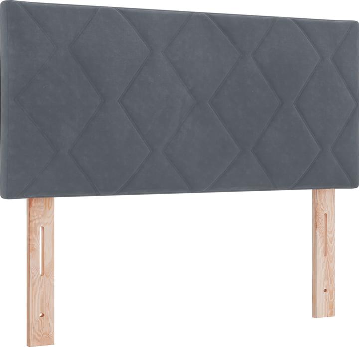 Produktbild VidaXL Boxspringbett mit Matratze Dunkelgrau 90x200 cm Samt (90 x 200 cm)