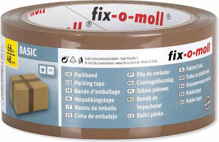 Fix-o-moll Packing tape brown 66 m (48 mm)
