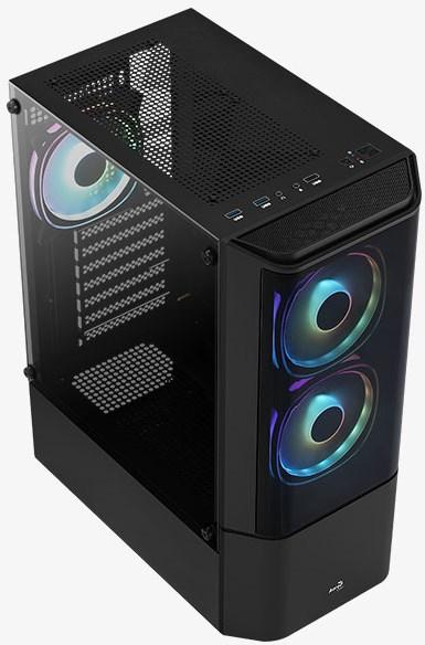 Actual product image AeroCool Quantum v1 Midi Tower, Tempered Glass (Mini-ITX, mATX, ATX)