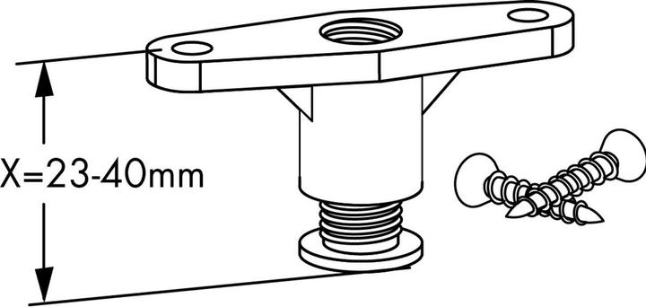 Image du produit Dormakaba Elément de fixation pour le réglage en hauteur (Porte de chambre, Porte d'entrée, Porte en bois, Porte-fenêtre)