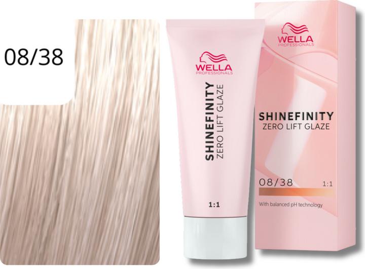 Actual product image Wella Shinefinity (08, 38 - Honey Latte)