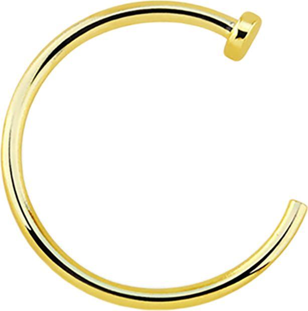 Star Piercing Nasenring offen 18k vergoldet (925 Sterlingsilber, ohne Messing)