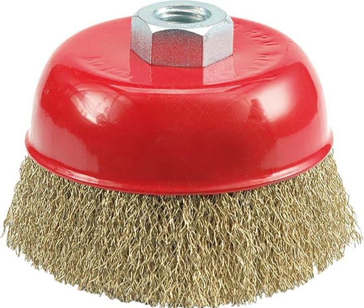 Image du produit Vorel Brosse boisseau Ø 75mm laiton M14 Brosse pour meuleuse d'angle