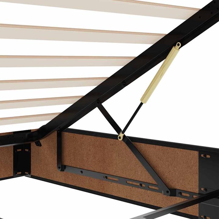 Produktbild VidaXL Ottoman-Bett ohne Matratze Schwarz 90x200 cm Kunstleder (90 x 200 cm)