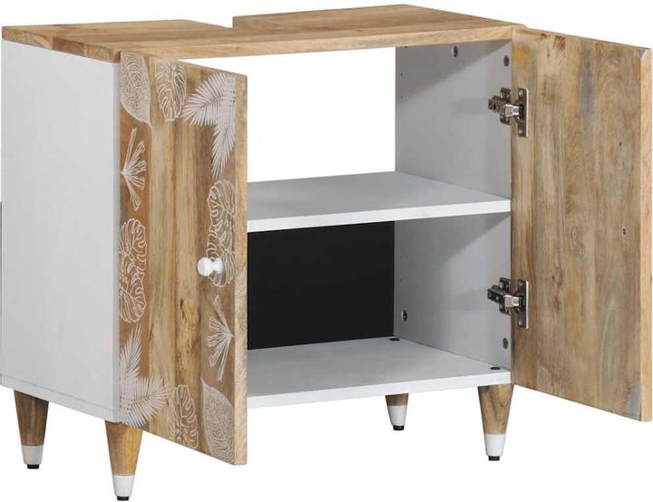 Actual product image VidaXL Vanity unit 62x33x58 cm solid mango wood (62 x 33 x 58 cm)