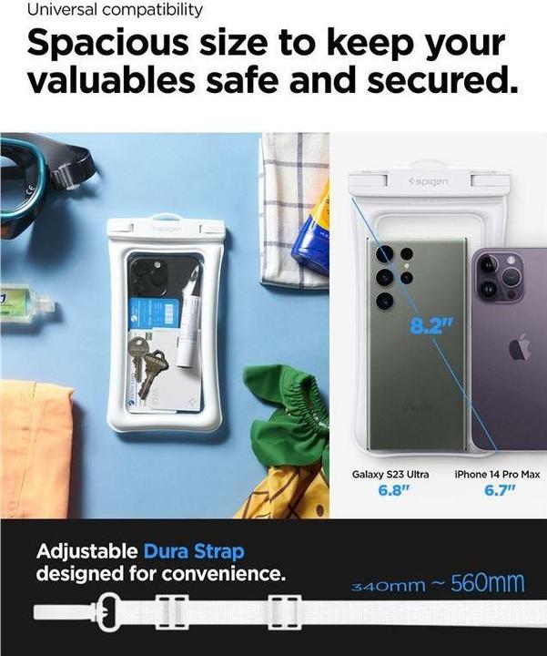 Actual product image Spigen A610 Universal Waterproof Float Case White (Universal)