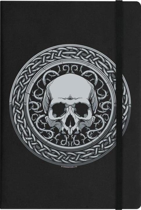 Produktbild Grindstore Roman A5Notizbuch mit TotenkopfMotiv Hardcover (A5, Liniert, Harter Einband)