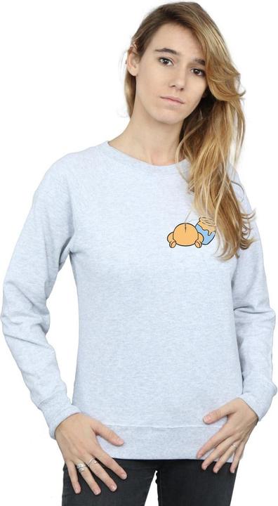 Actual product image Disney Womens/Ladies Winnie The Pooh Backside Breast Print Sweatshirt (L)