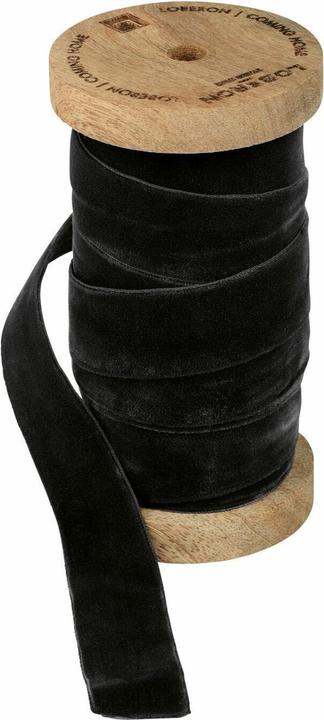 Image du produit Loberon Ruban de velours Andaris noir (Ruban, 1 x)
