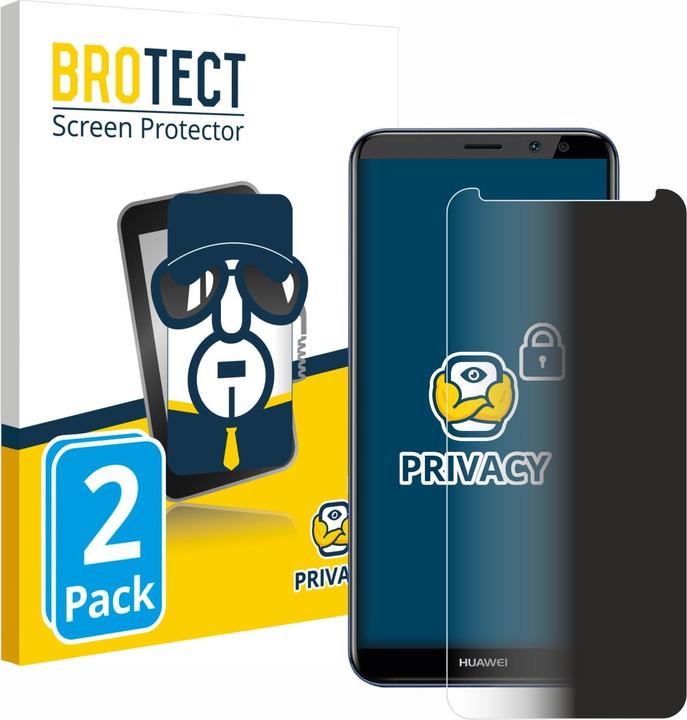Produktbild BROTECT Sichtschutzfolie Anti-Spy Privacy Folie Blaulicht-Schutz (2 Stück, Huawei Nova 2i)