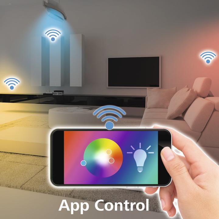 Immagine prodotto Hama Lampada LED WLAN, E27, 8,5W, RGBW, dimmerabile, lampadina, controllo vocale/app, 3 pezzi. (E27, 8.50 W, 806 lm, 3 x, F)