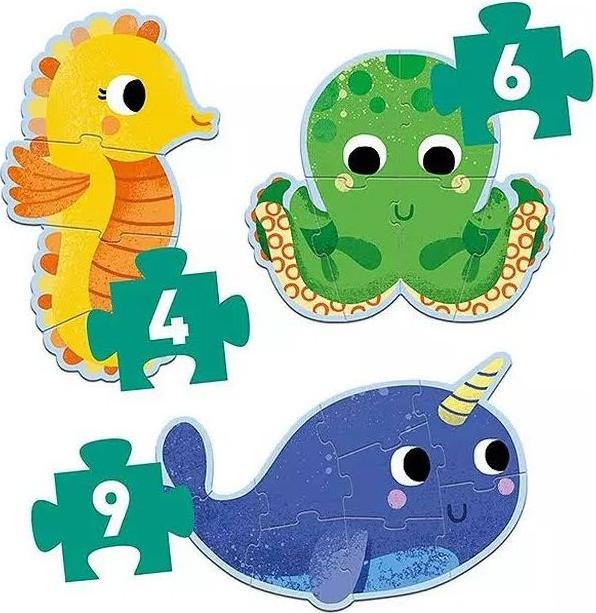 Actual product image Djeco First puzzle In the sea (19 pieces)